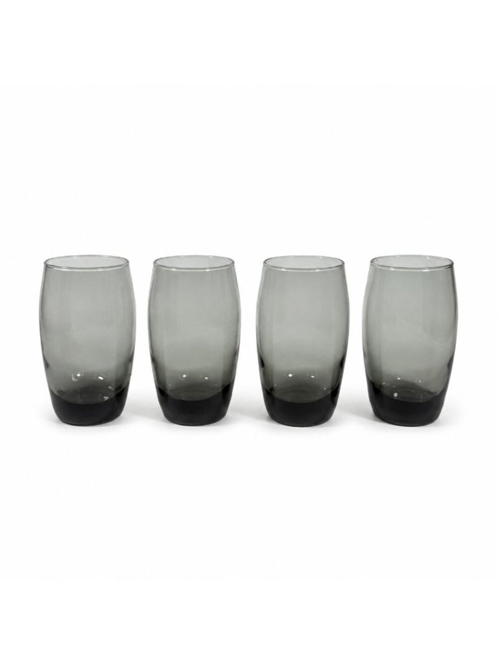 Drinking Glasses Tea Water Set 4  Libbey Classic Smoke Tempo Set  Mid Century Dr